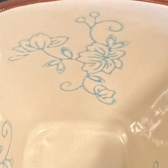 Set of 4 Temp-Tations by Tara ~ Aqua Square Mugs w/ White Floral Lace Pattern - Picture 8 of 12